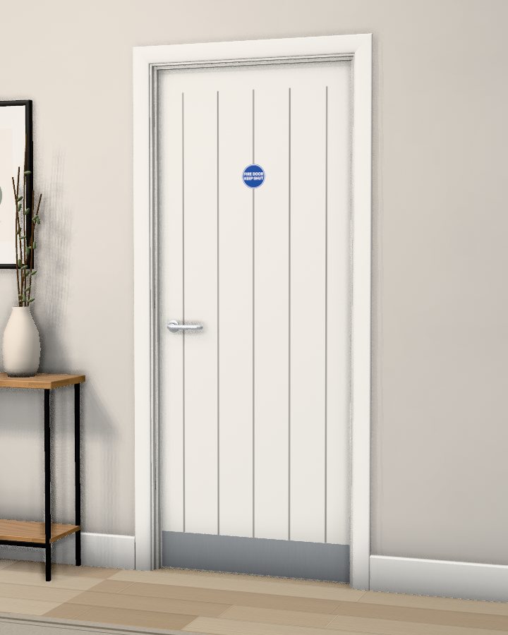 Fleming Vertical Groove FD60 Fire Doorset