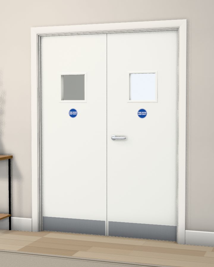 Lea Vision Panel FD60 Double Doorset